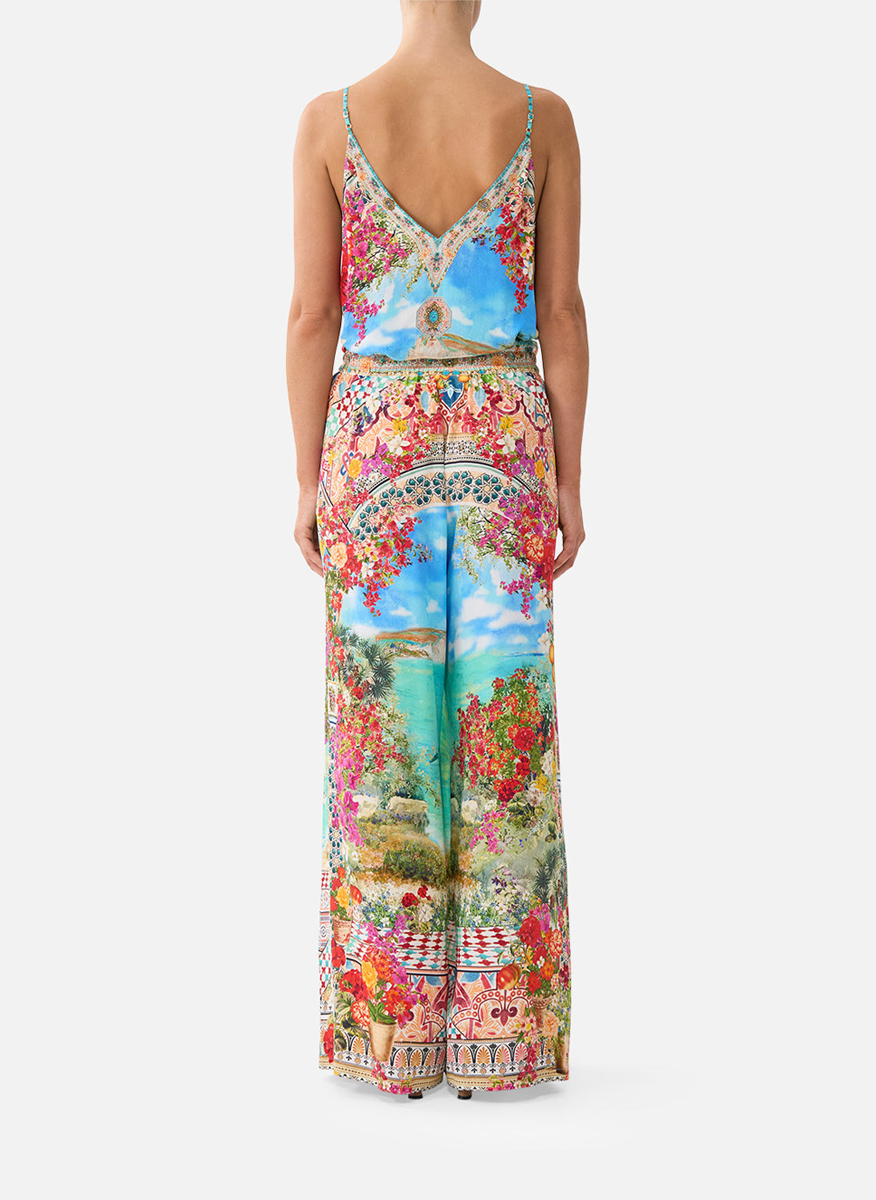Camilla 'Meet me in mallorca' straight leg trousers