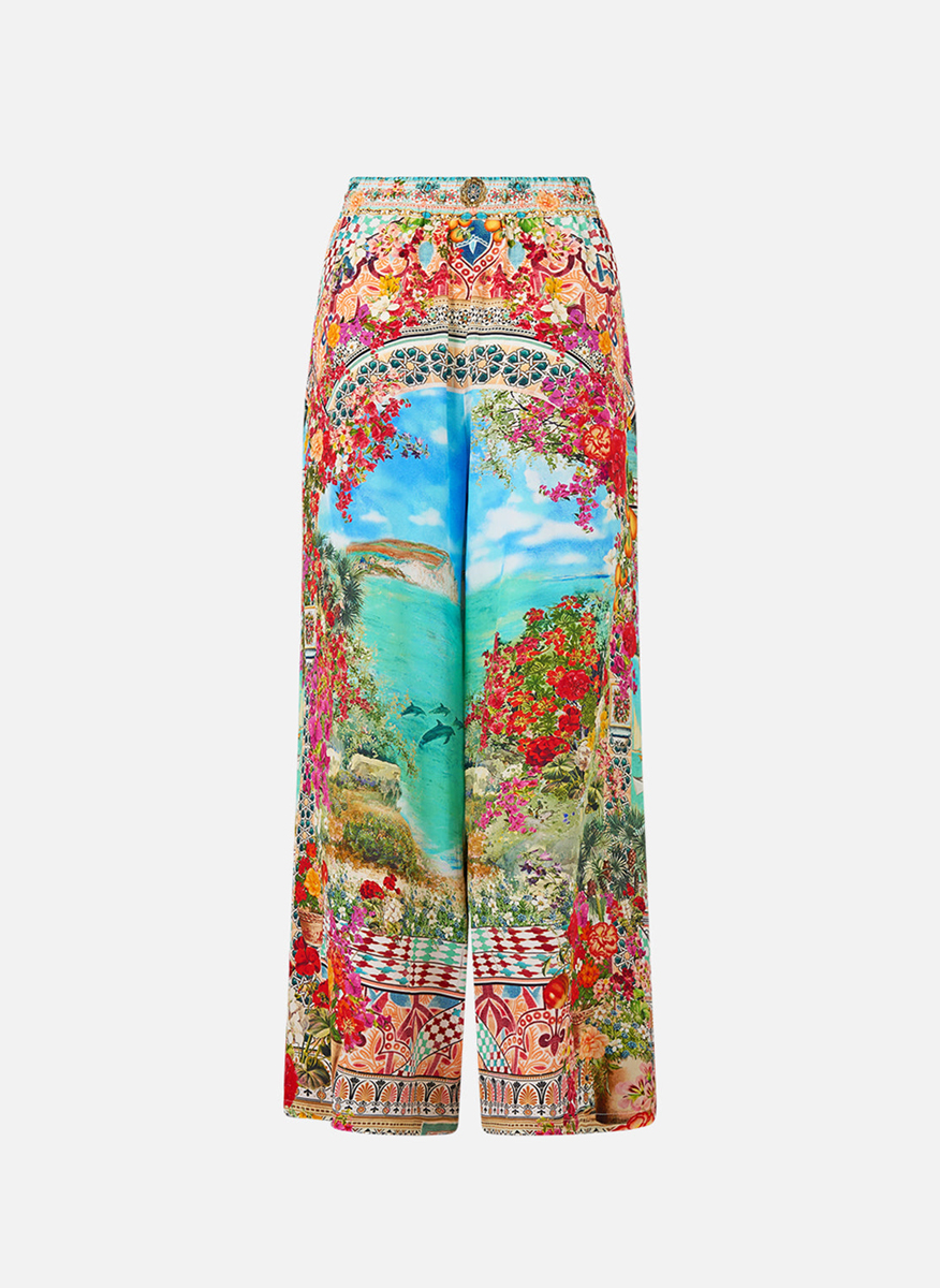 Camilla 'Meet me in mallorca' straight leg trousers