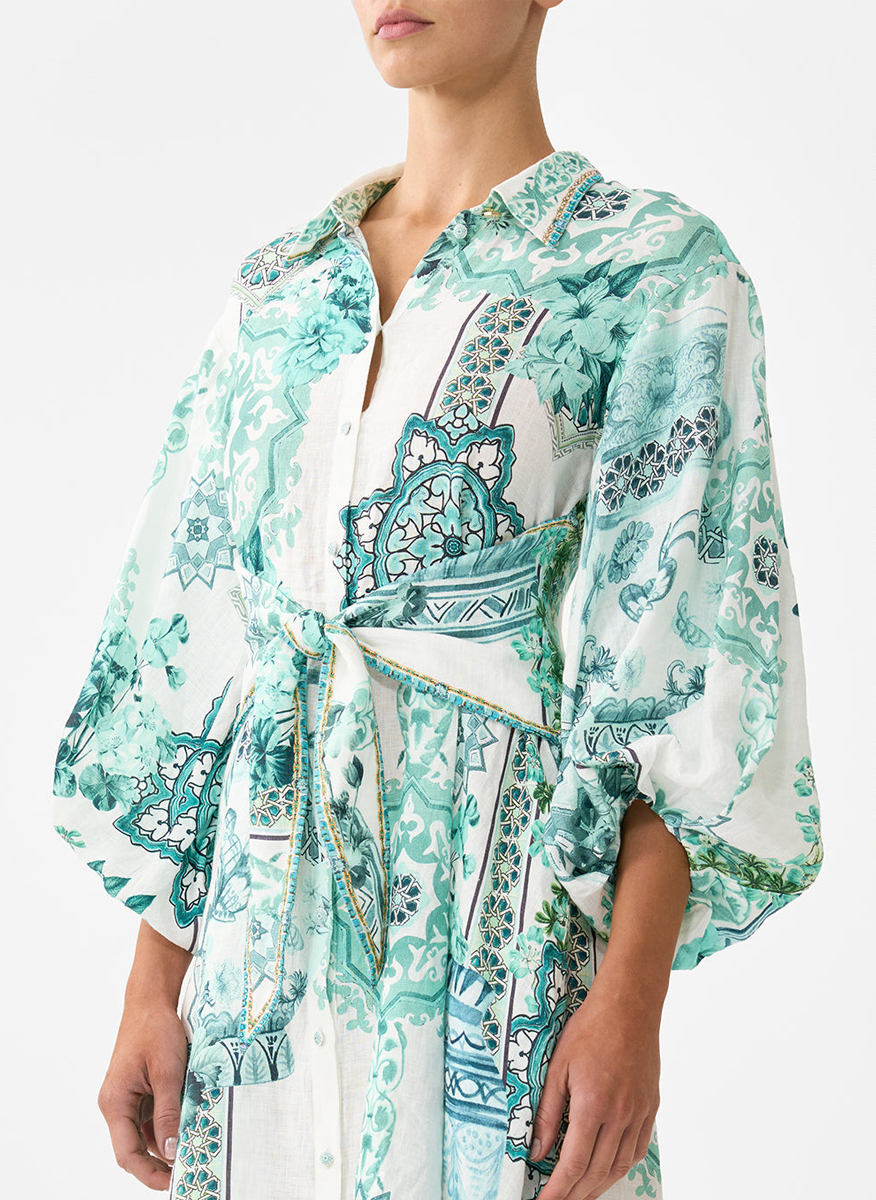 Camilla 'Balearic bebé' shirt dress