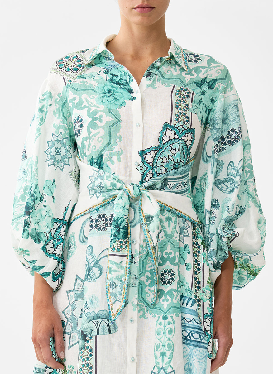 Camilla 'Balearic bebé' shirt dress