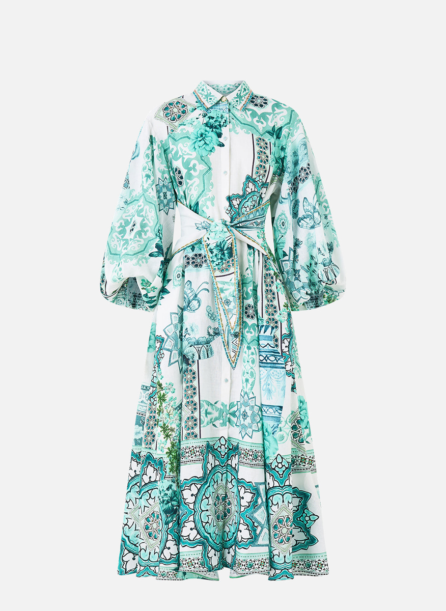 Camilla 'Balearic bebé' shirt dress