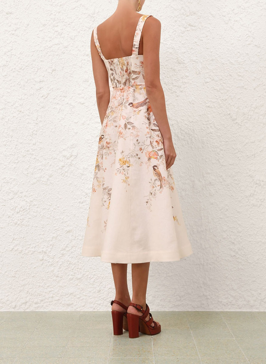 Zimmermann `Luna Buttoned Picnic` Midi dress