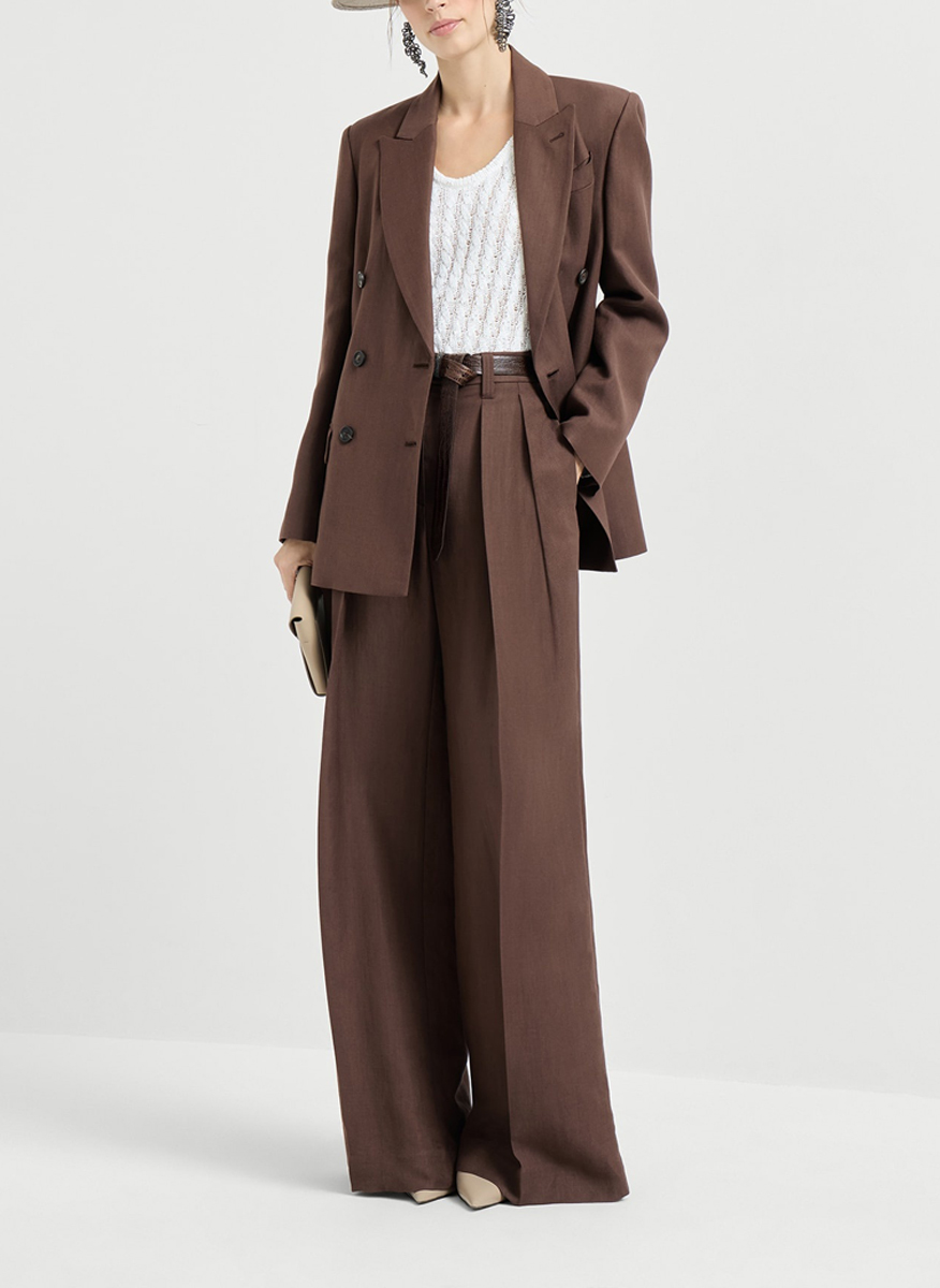 Brunello Cucinelli sequined linen top