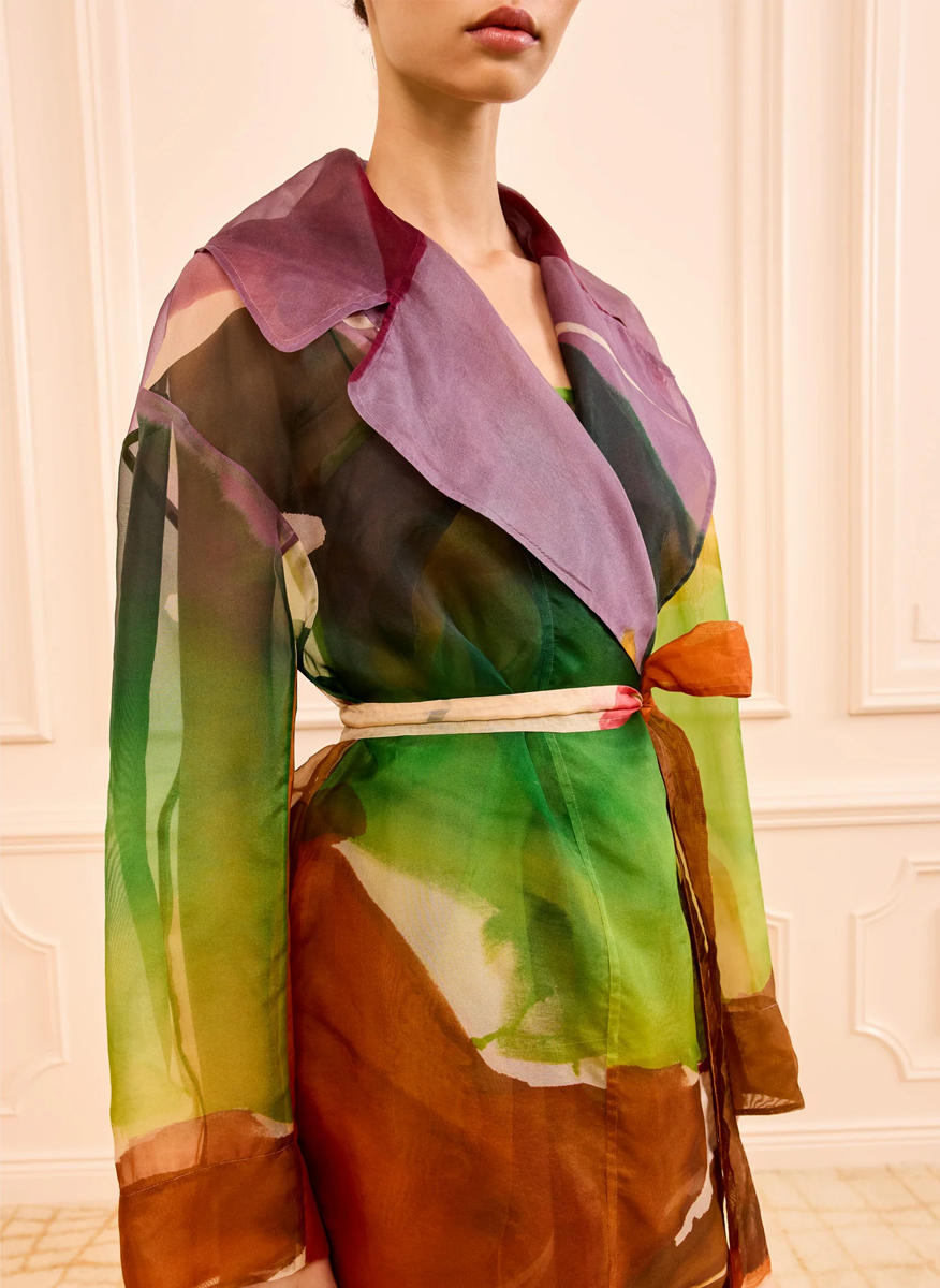 Ulla Johnson 'Novalie' silk organza trench coat