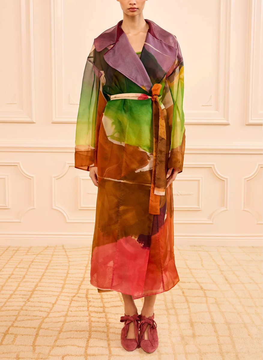 Ulla Johnson 'Novalie' silk organza trench coat