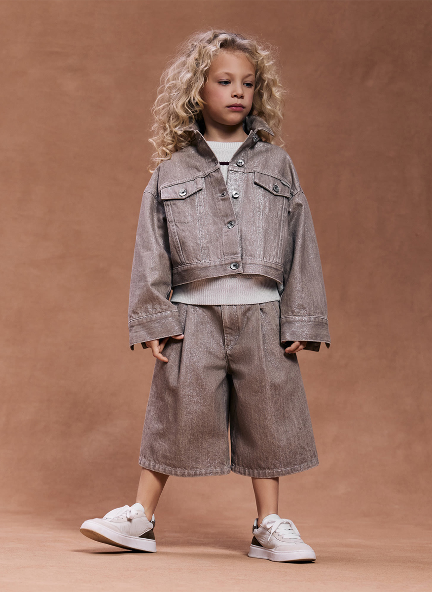 Brunello Cucinelli Kids 8 striped sweater with lurex