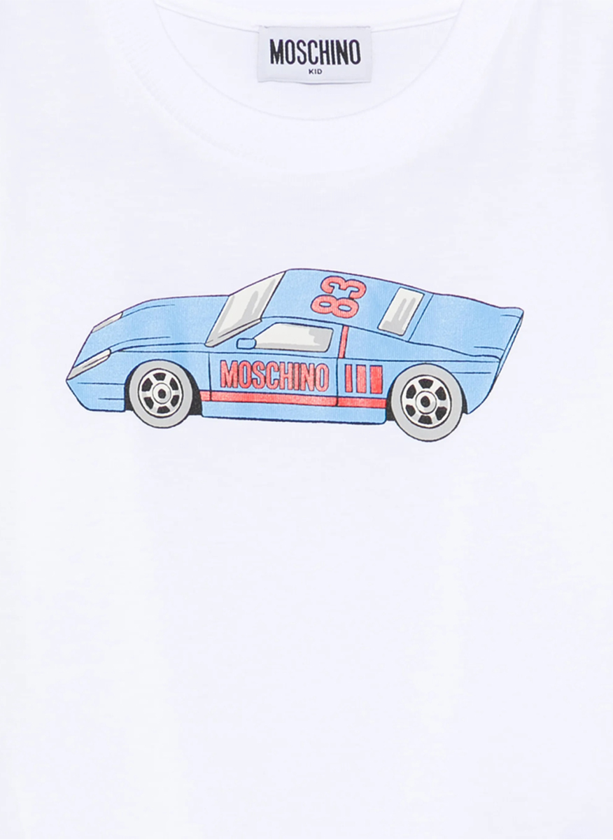 Тишърт с принт 'Car' Moschino Kids