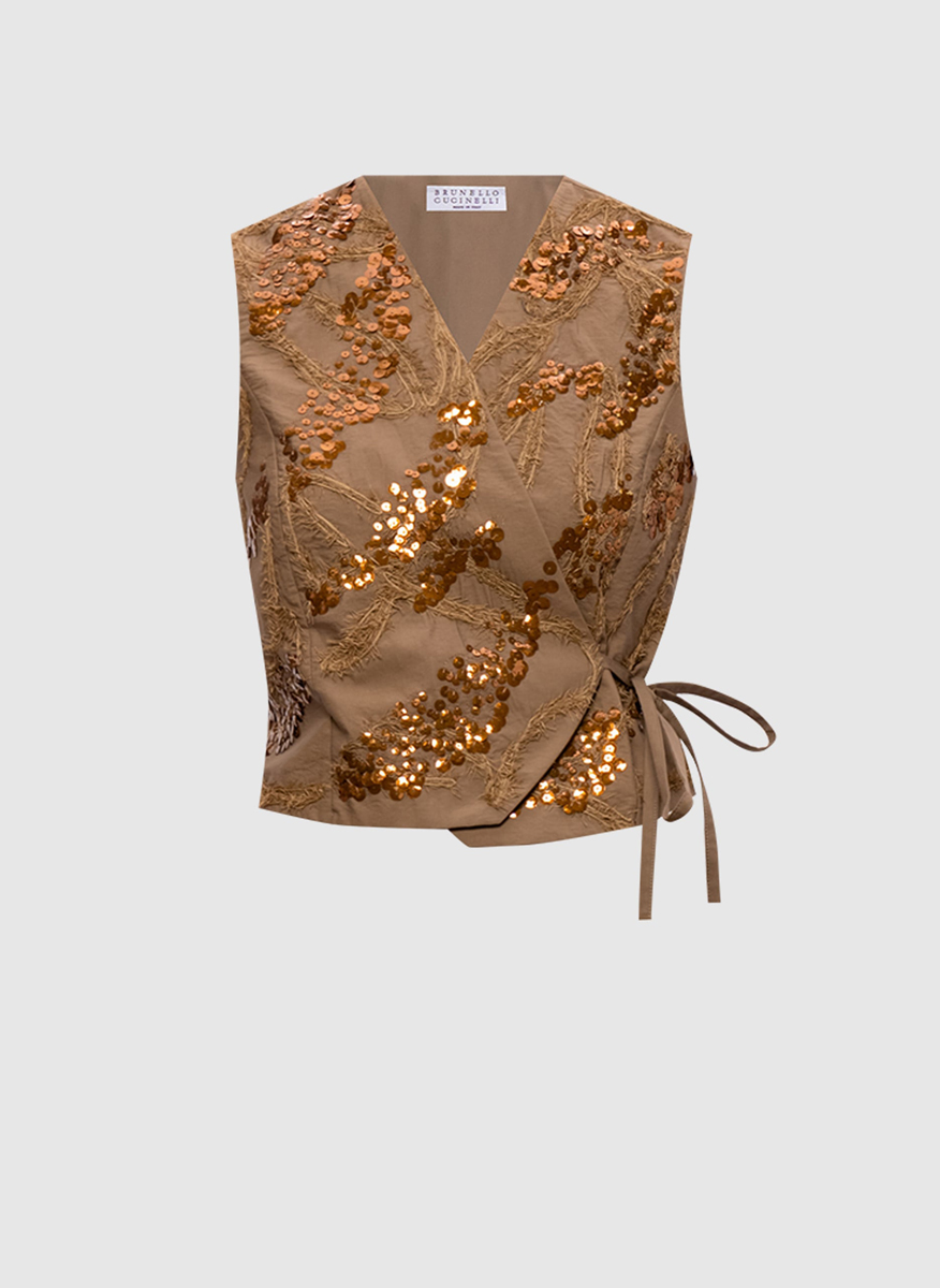 Brunello Cucinelli sequined vest
