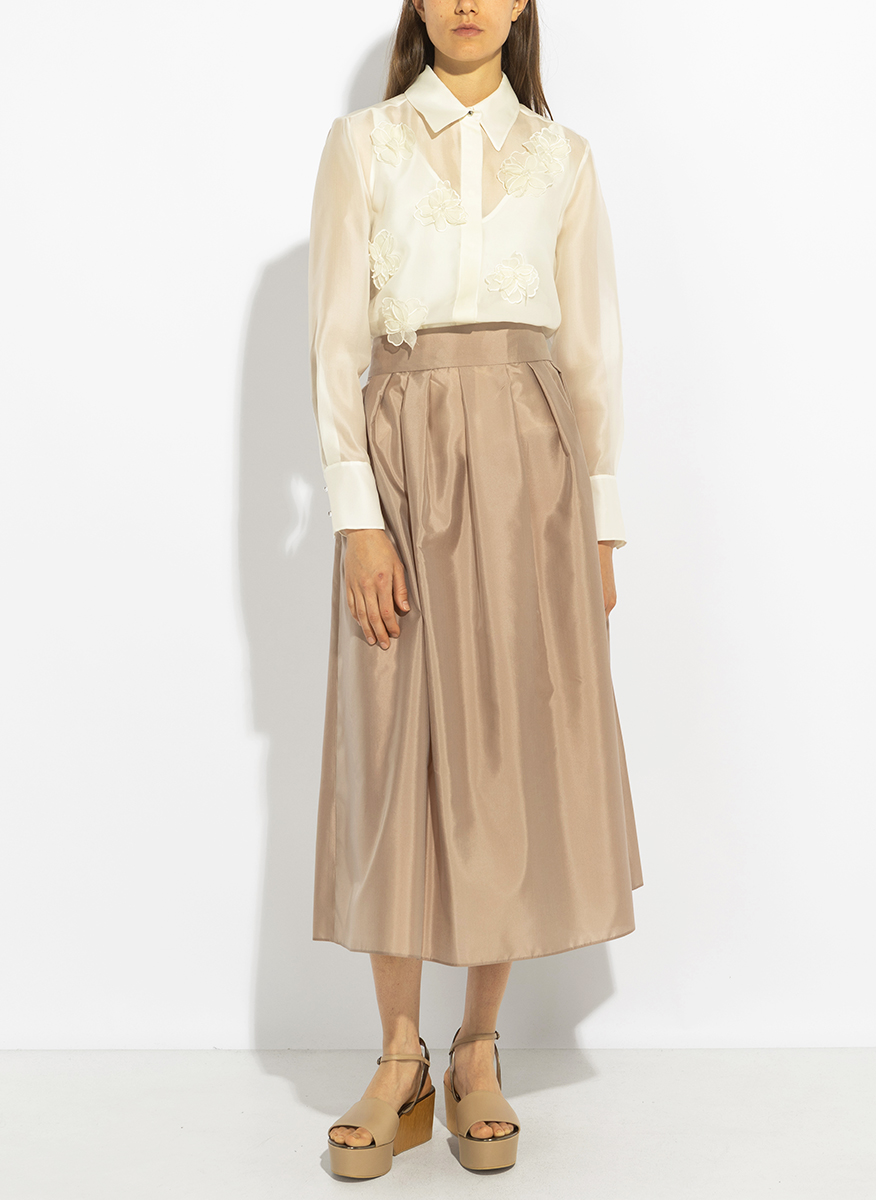 Риза от органза с флорални елементи Max Mara Studio Mseagi