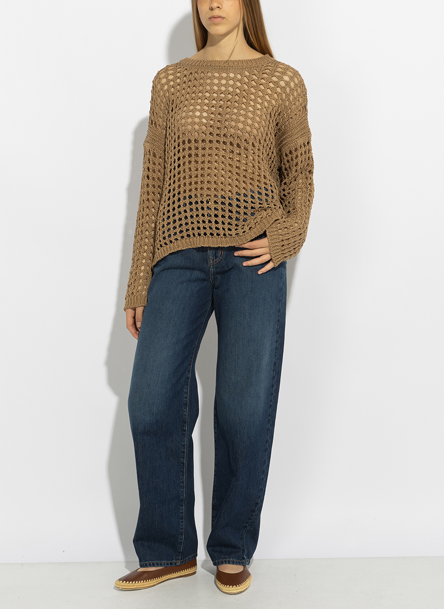 Max Mara Mxpfebe mesh knit sweater
