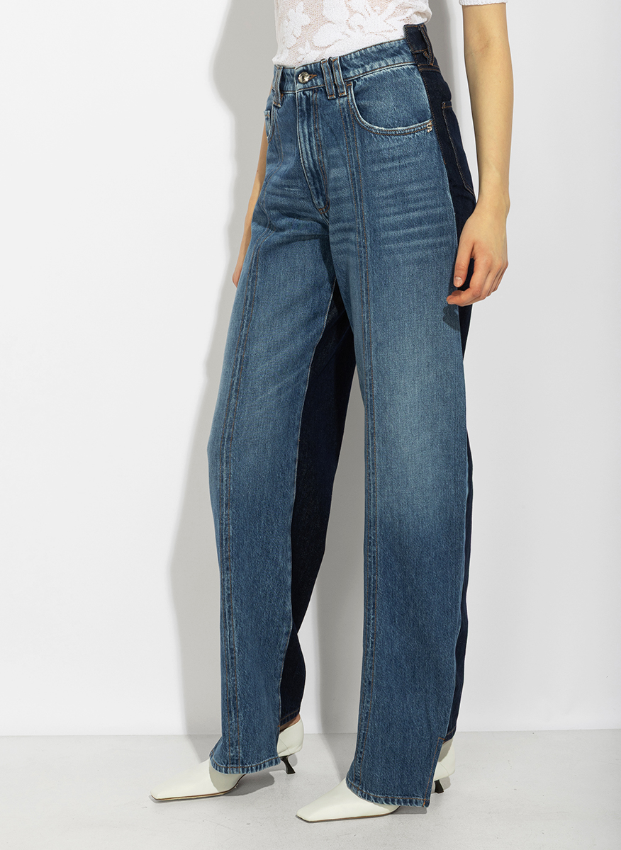 Деним с асиметричен мотив Sportmax Spxquarto