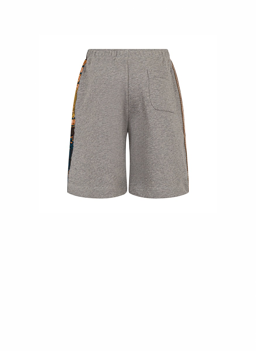 Etro Kids Paisley shorts with contrasting stripes