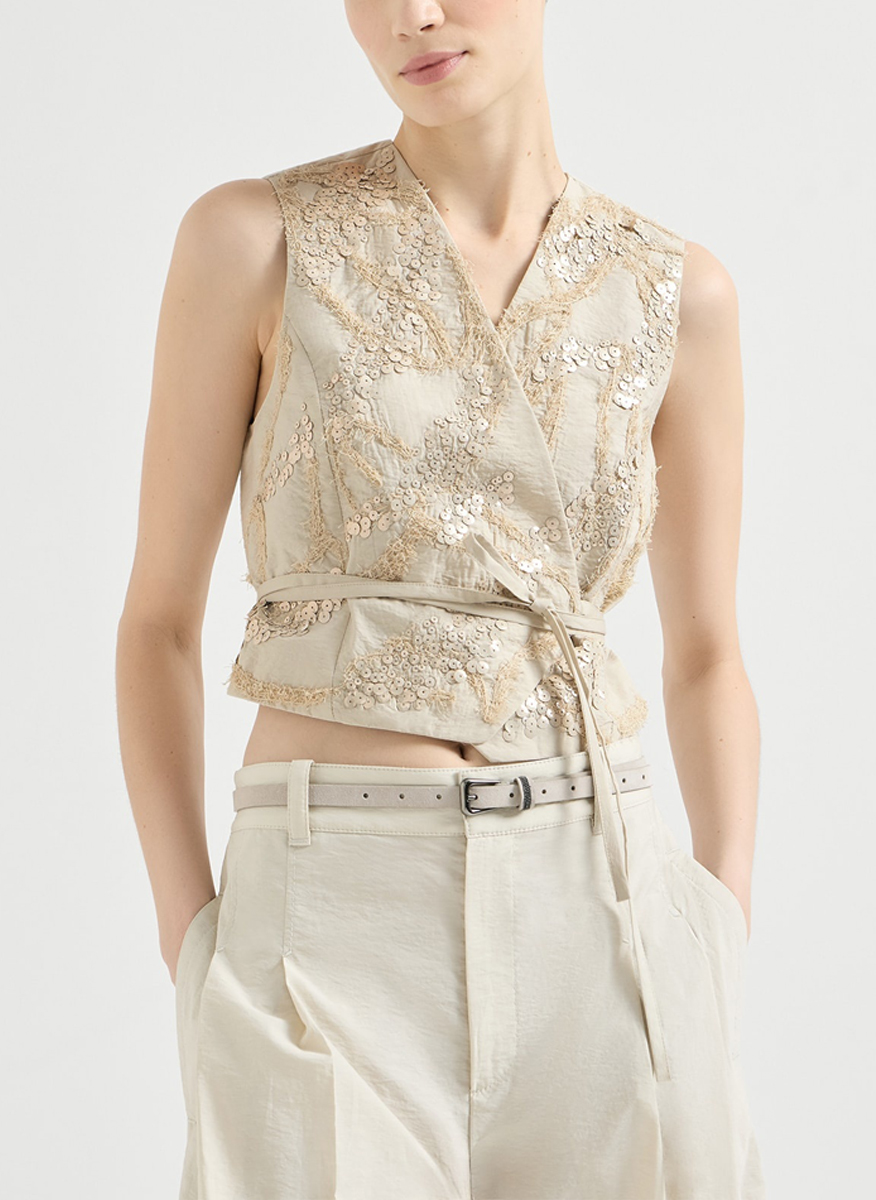 Brunello Cucinelli sequined vest