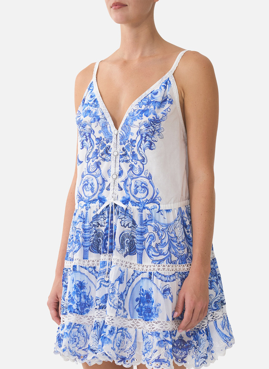 Camilla 'Ceramic panoramic' mini dress