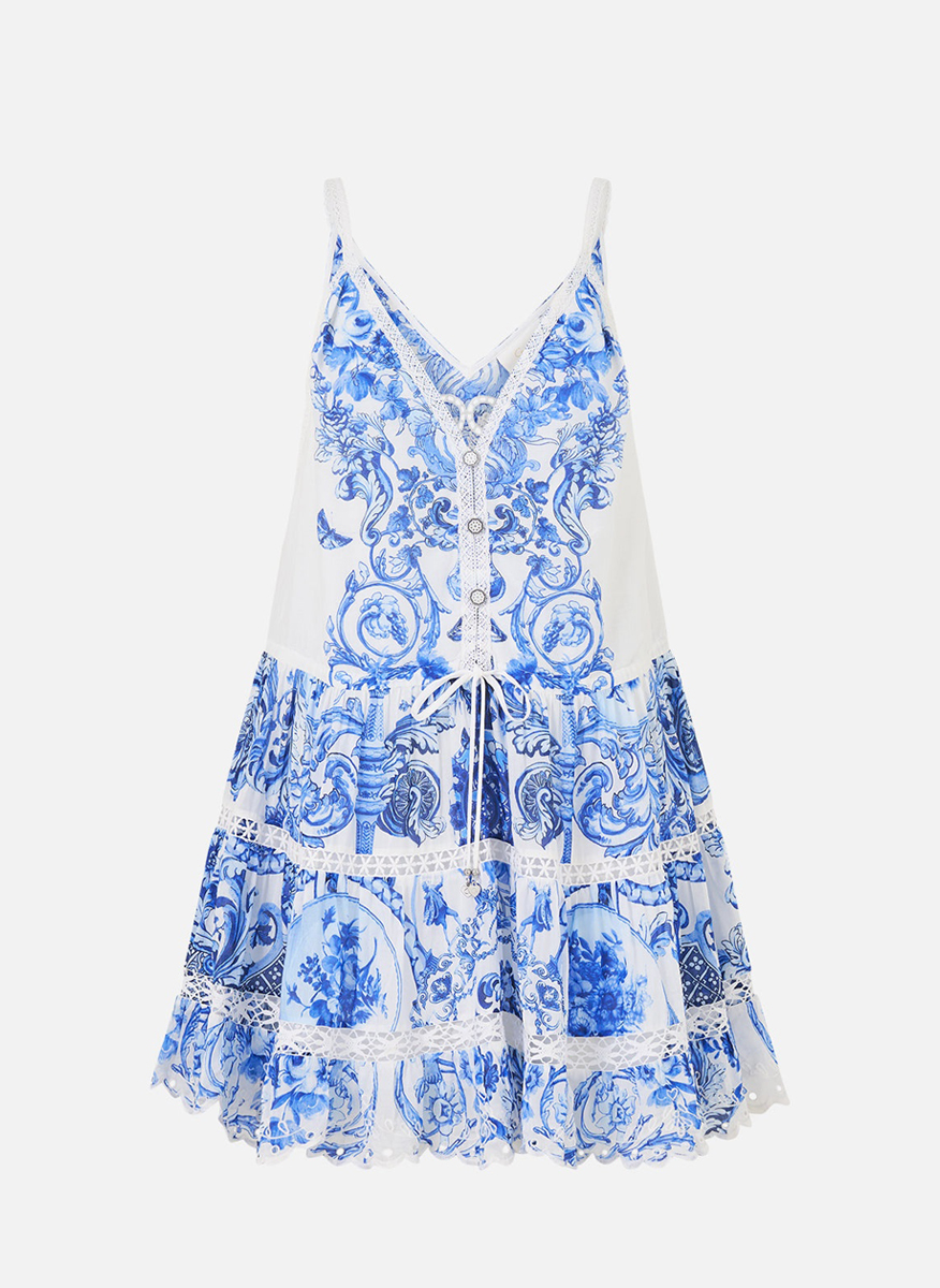 Camilla 'Ceramic panoramic' mini dress