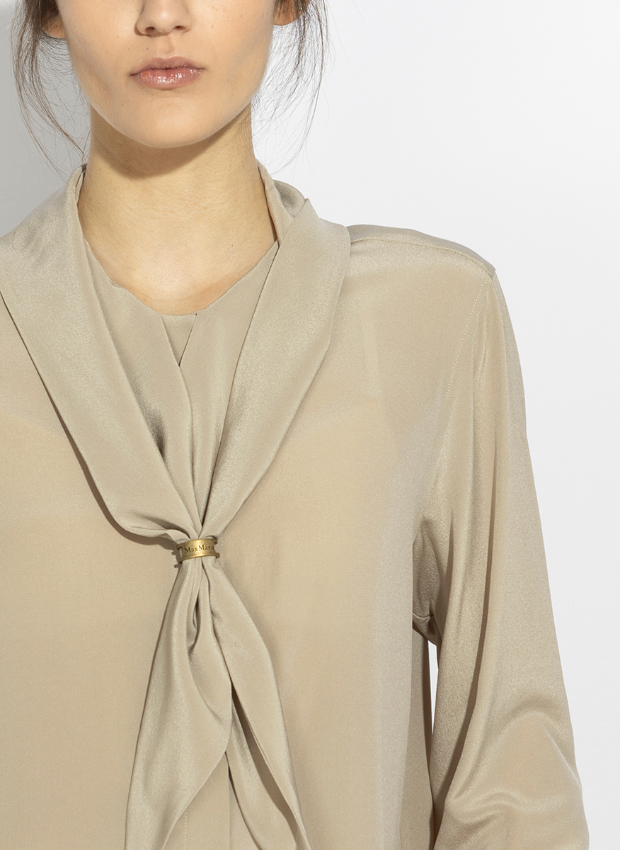 Копринена риза с шал Max Mara Mxmdry