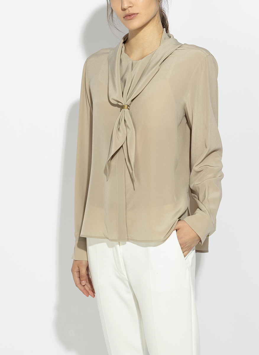 Копринена риза с шал Max Mara Mxmdry