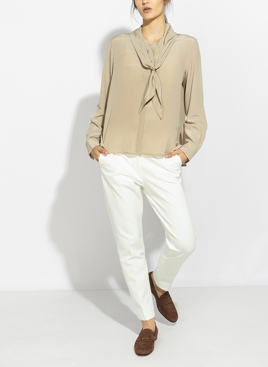 Копринена риза с шал Max Mara Mxmdry