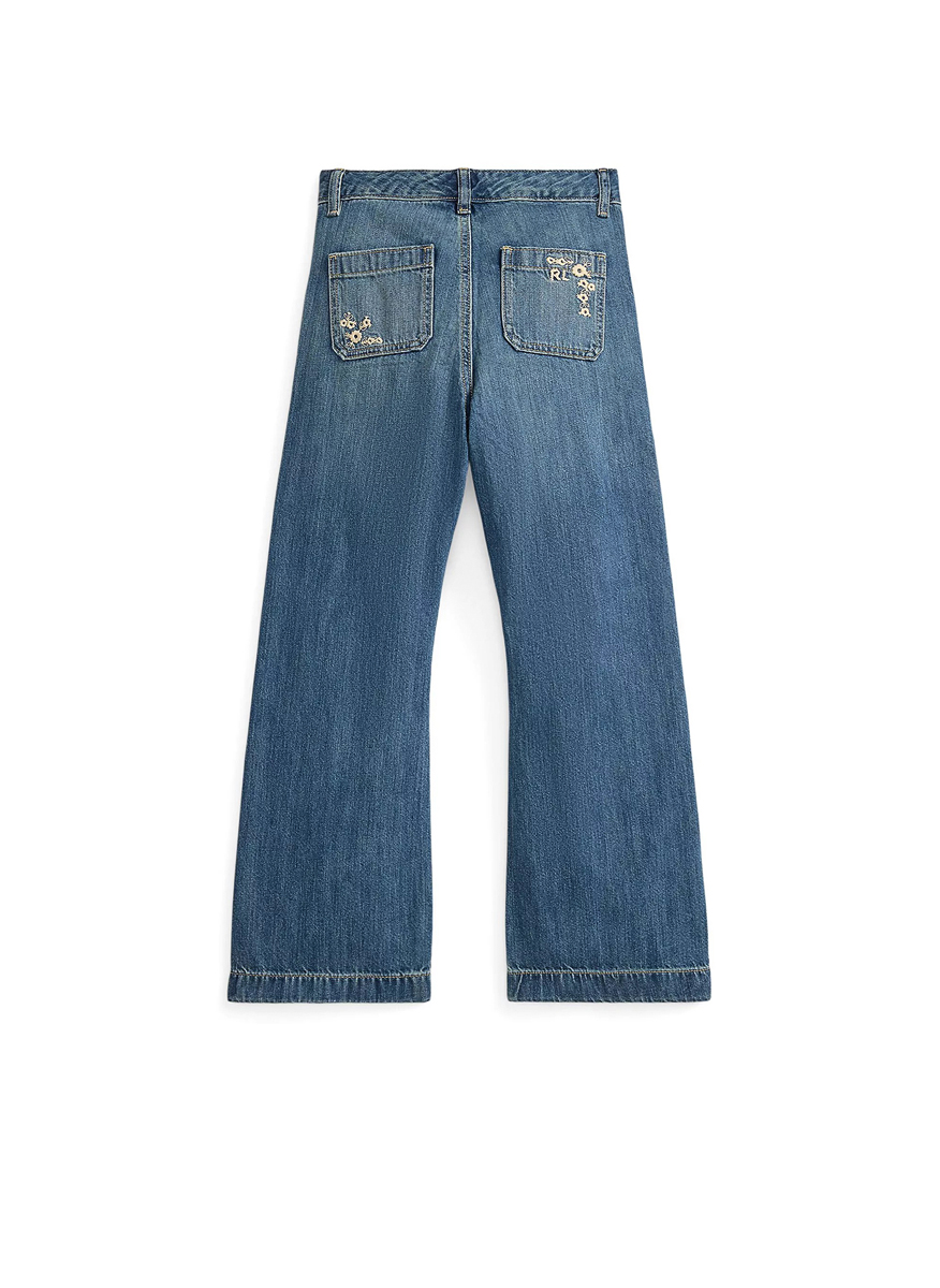 Деним с бродерия Ralph Lauren Kids 7-16