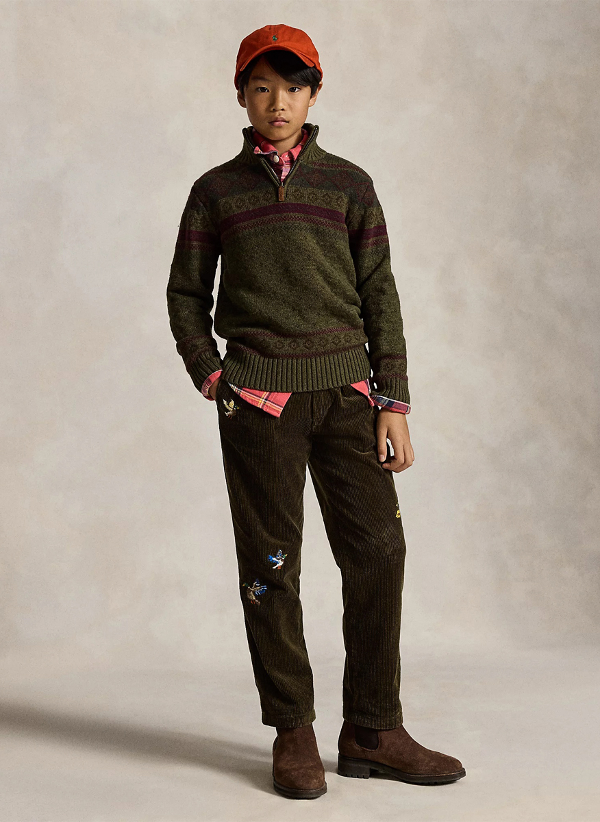 Пуловер с вълна и кашмир 'Fair Isle' Ralph Lauren Kids 6-14