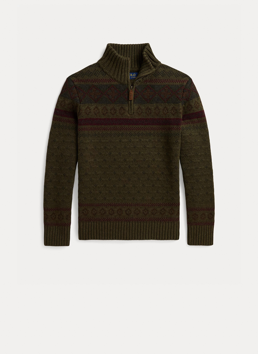 Пуловер с вълна и кашмир 'Fair Isle' Ralph Lauren Kids 6-14