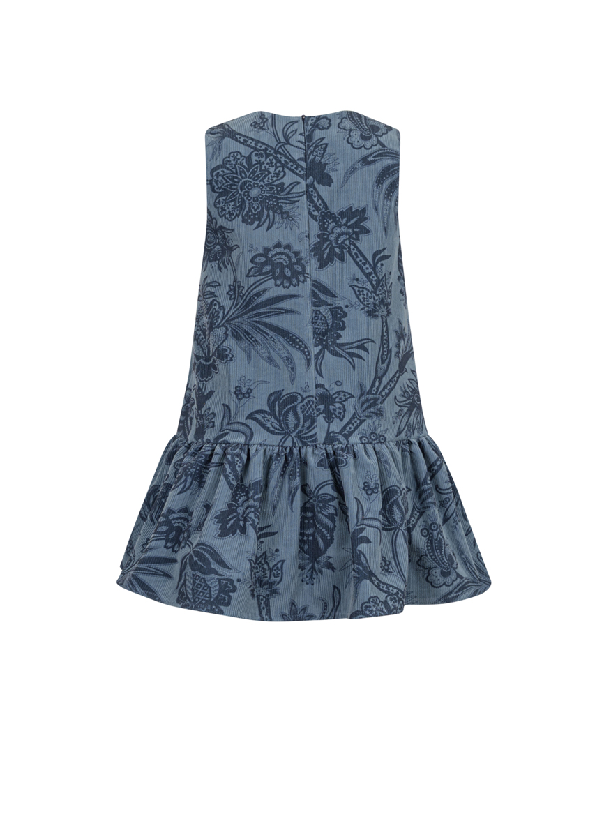 Рокля с принт от рипсено кадифе 'Paisley' Etro Kids