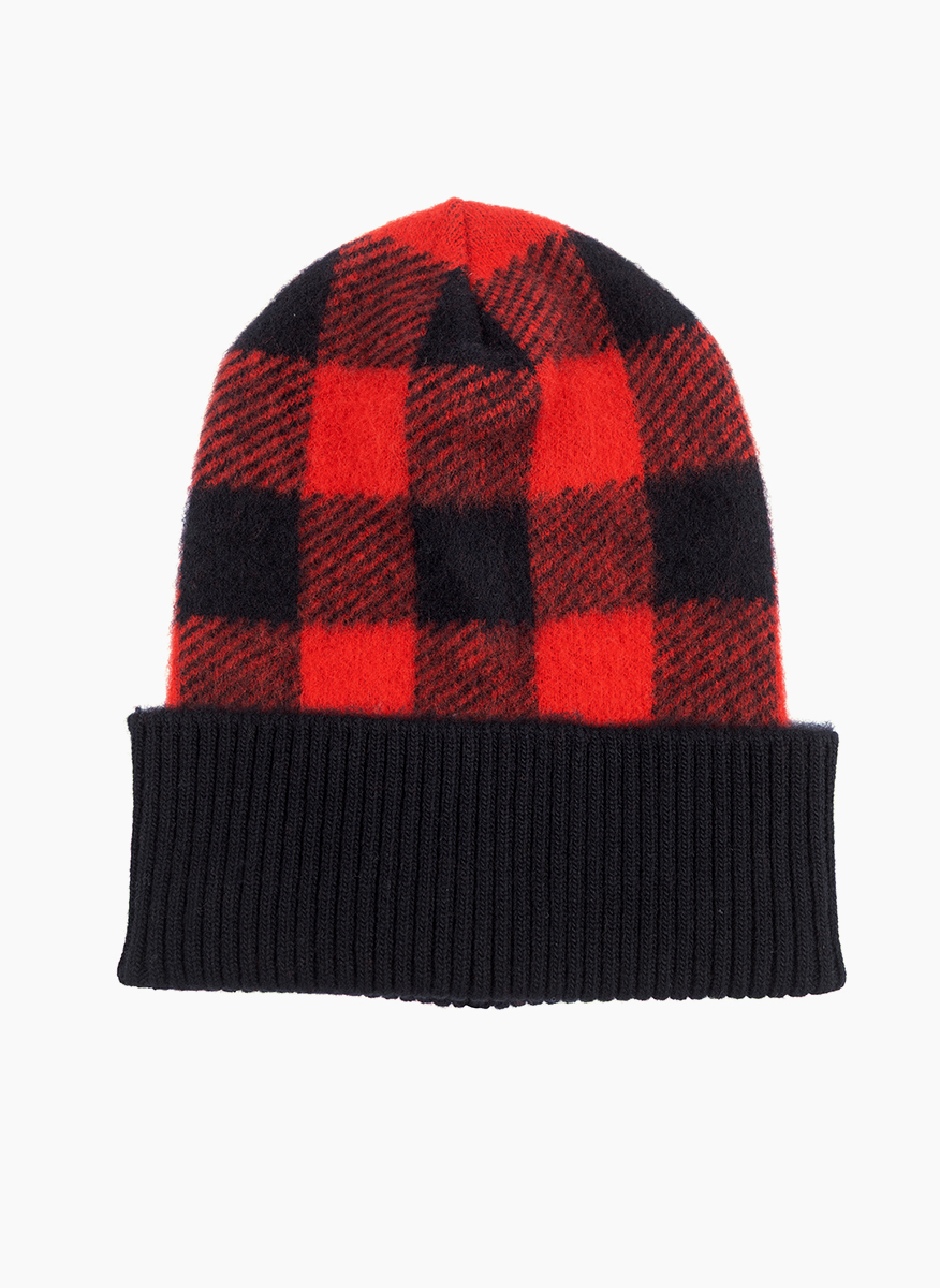 No21 wool plaid beanie
