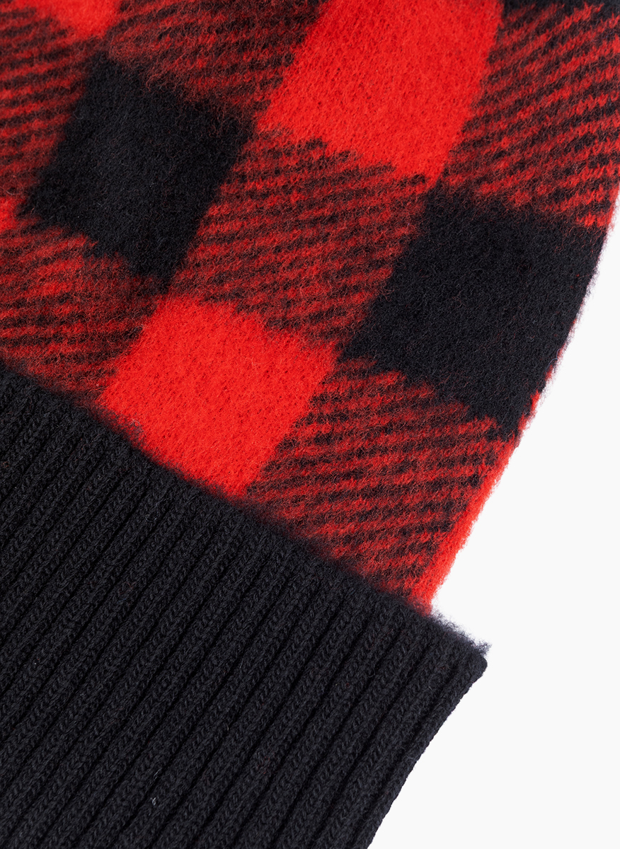 No21 wool plaid beanie