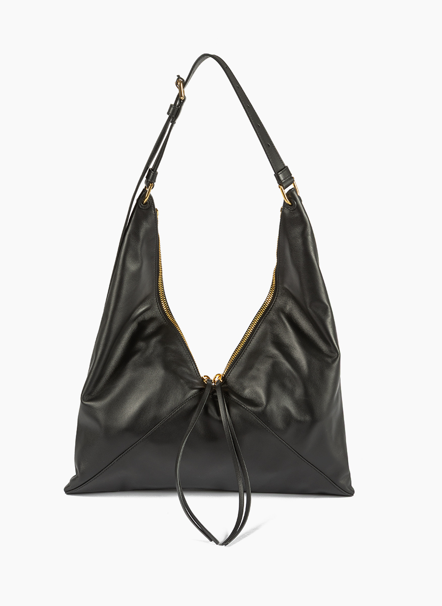 Кожена чанта 'Hobo' Moschino