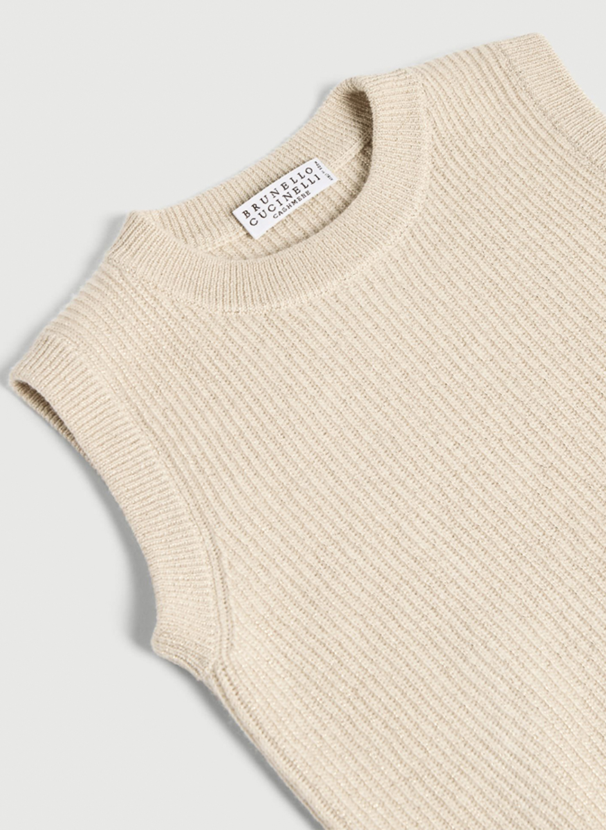 Пуловер без ръкав 'Sparkling note' Brunello Cucinelli Kids 12
