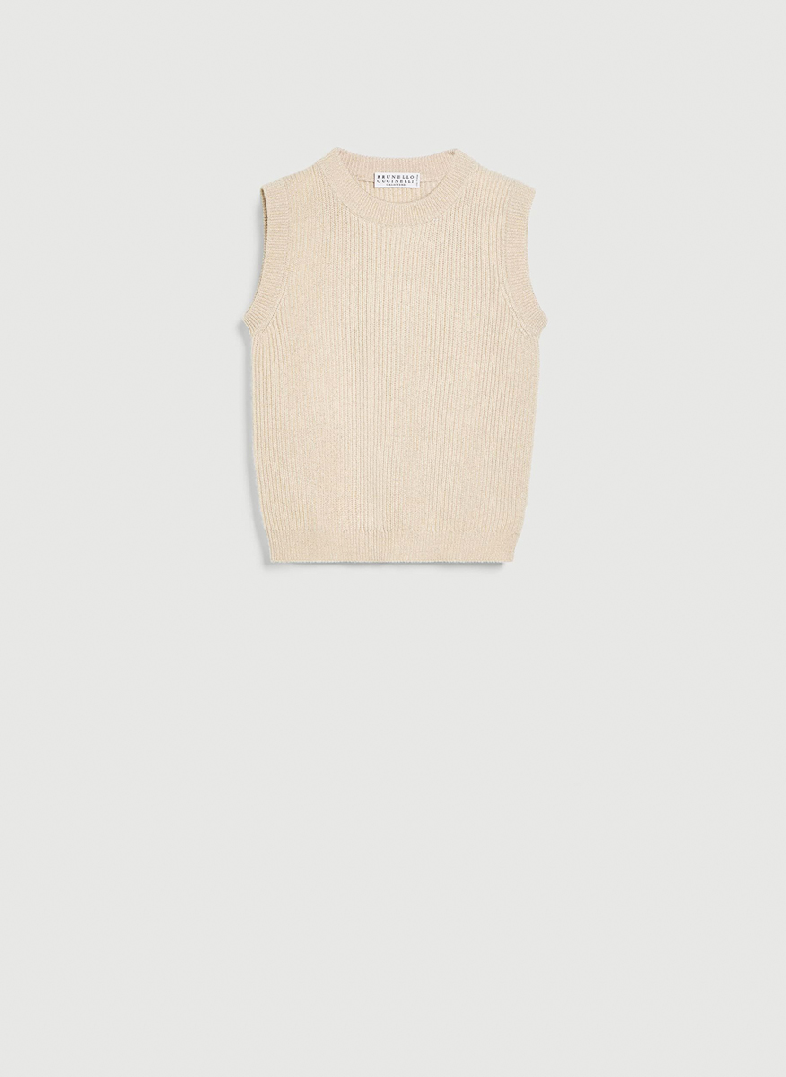 Пуловер без ръкав 'Sparkling note' Brunello Cucinelli Kids 12
