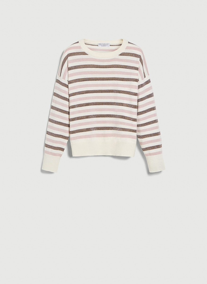 Раиран пуловер от фина вълна и кашмир Brunello Cucinelli Kids 4-6