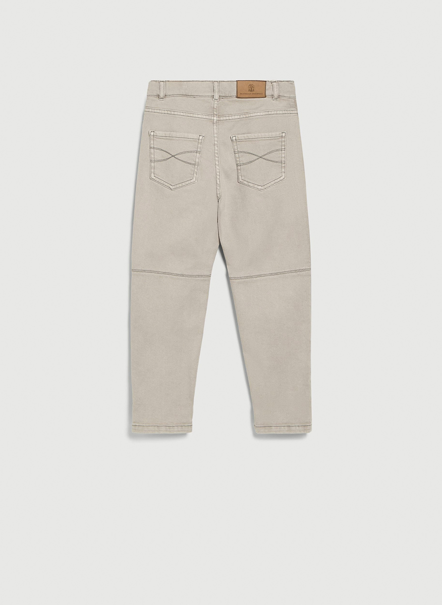 Деним с контрастни детайли Brunello Cucinelli Kids 6