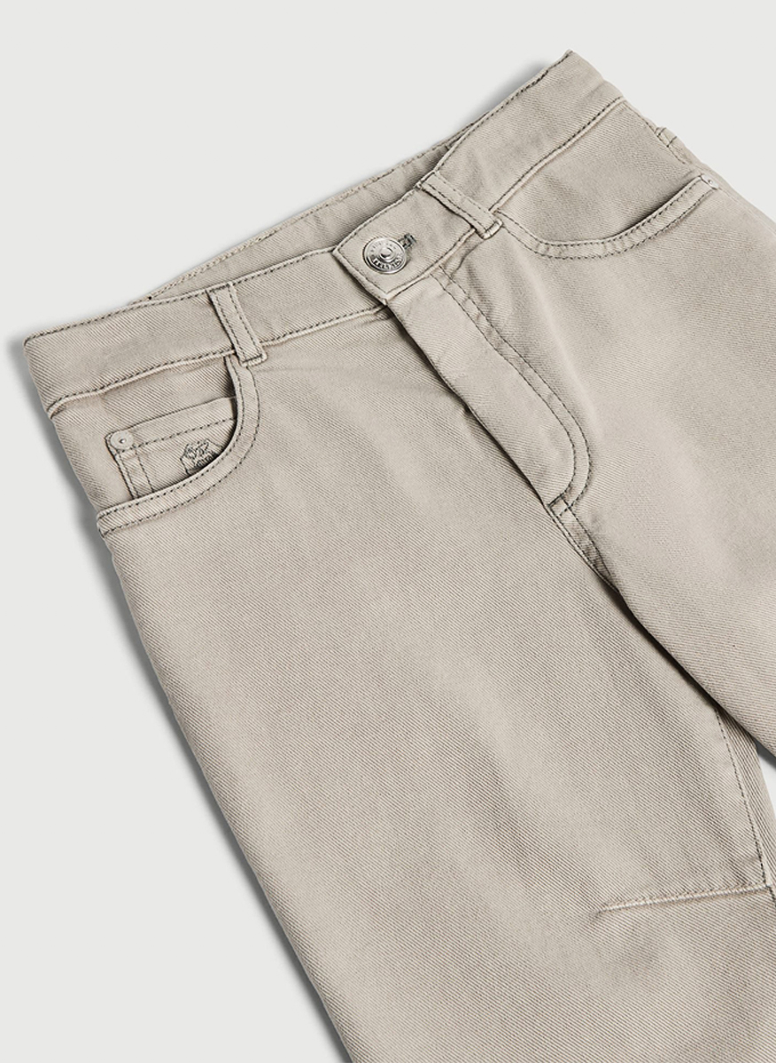 Деним с контрастни детайли Brunello Cucinelli Kids 8