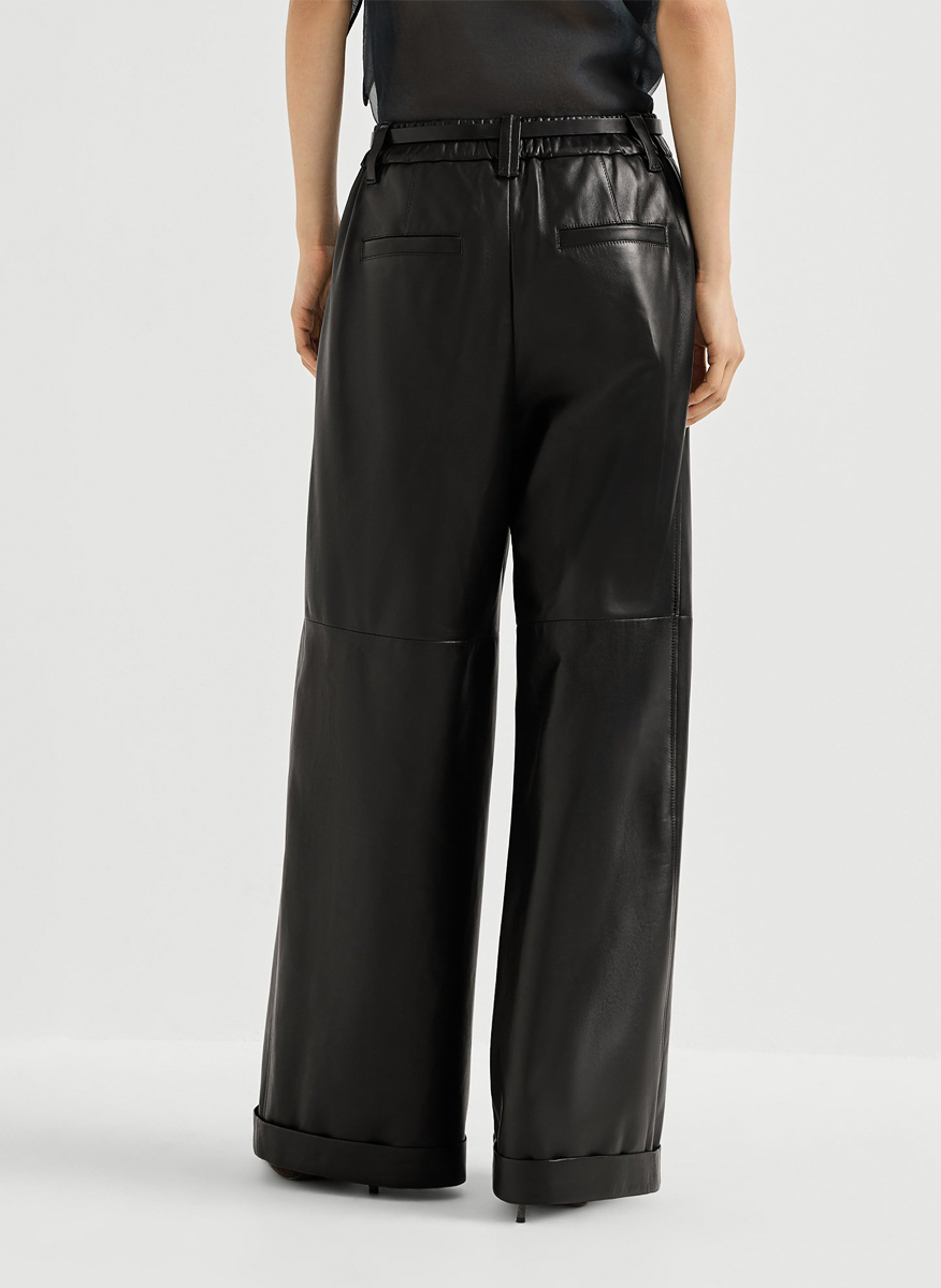 Brunello Cucinelli Nappa leather trousers