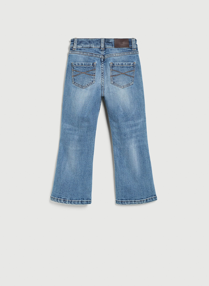 Brunello Cucinelli Kids 8-10 denim trousers with monili