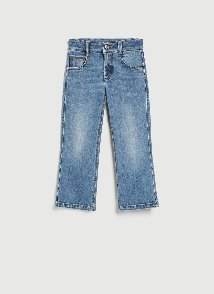 Brunello Cucinelli Kids 8-10 denim trousers with monili