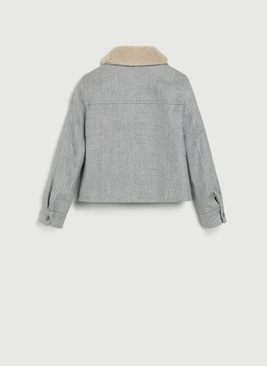 Brunello Cucinelli Kids 8-10 jacket with shearling collar