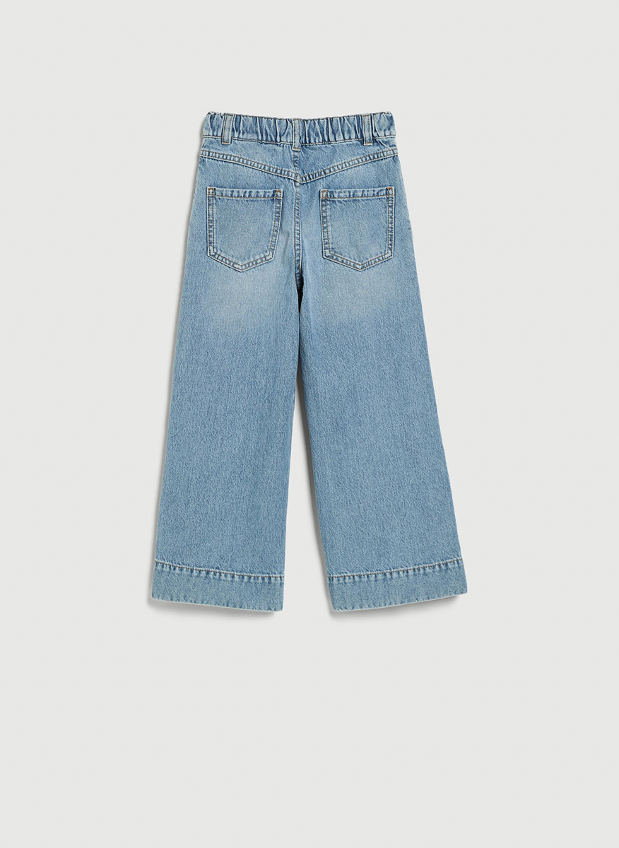 Brunello Cucinelli Kids 10 denim trousers with monili