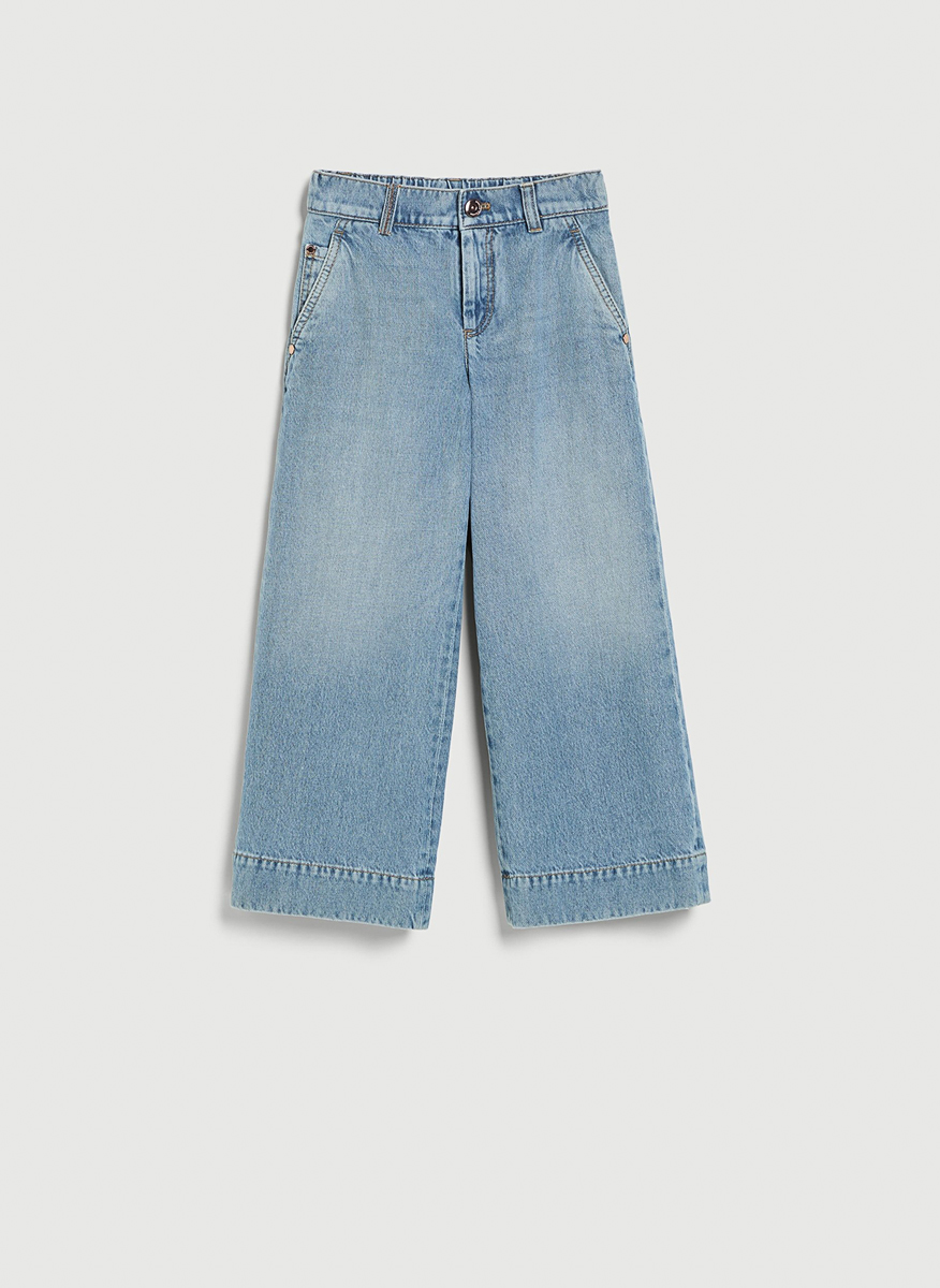 Brunello Cucinelli Kids 10 denim trousers with monili
