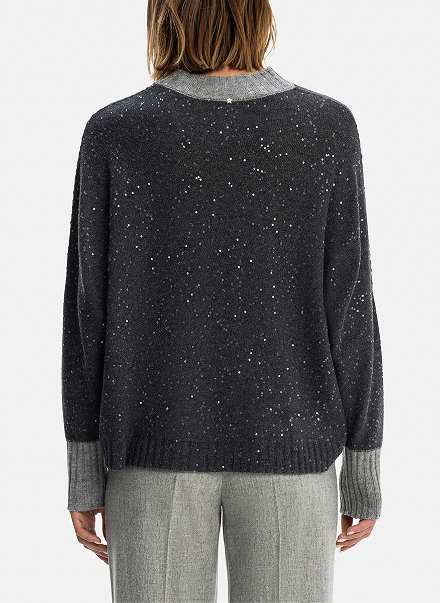 Lorena Antoniazzi sequin appliqué sweater