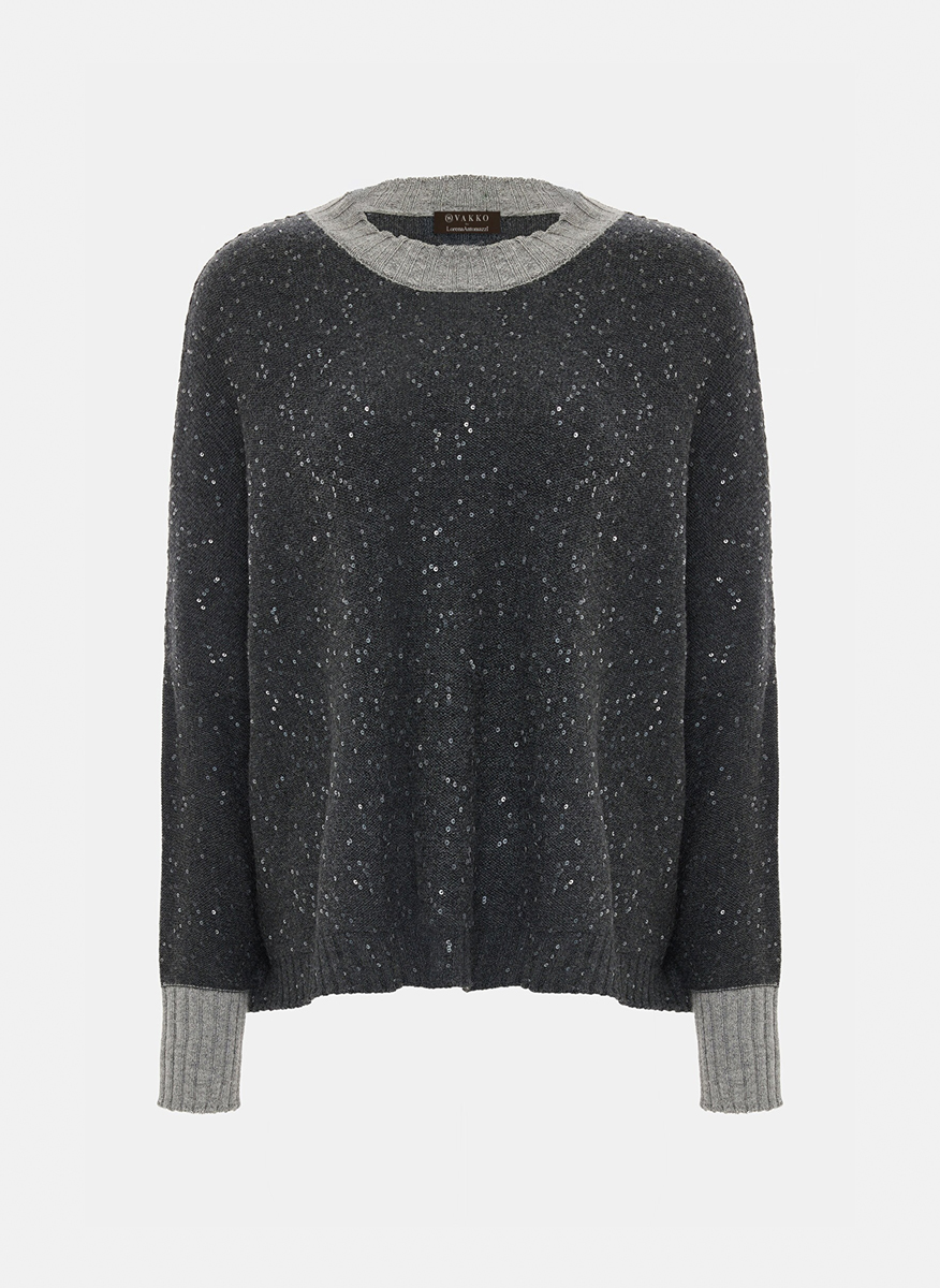 Lorena Antoniazzi sequin appliqué sweater