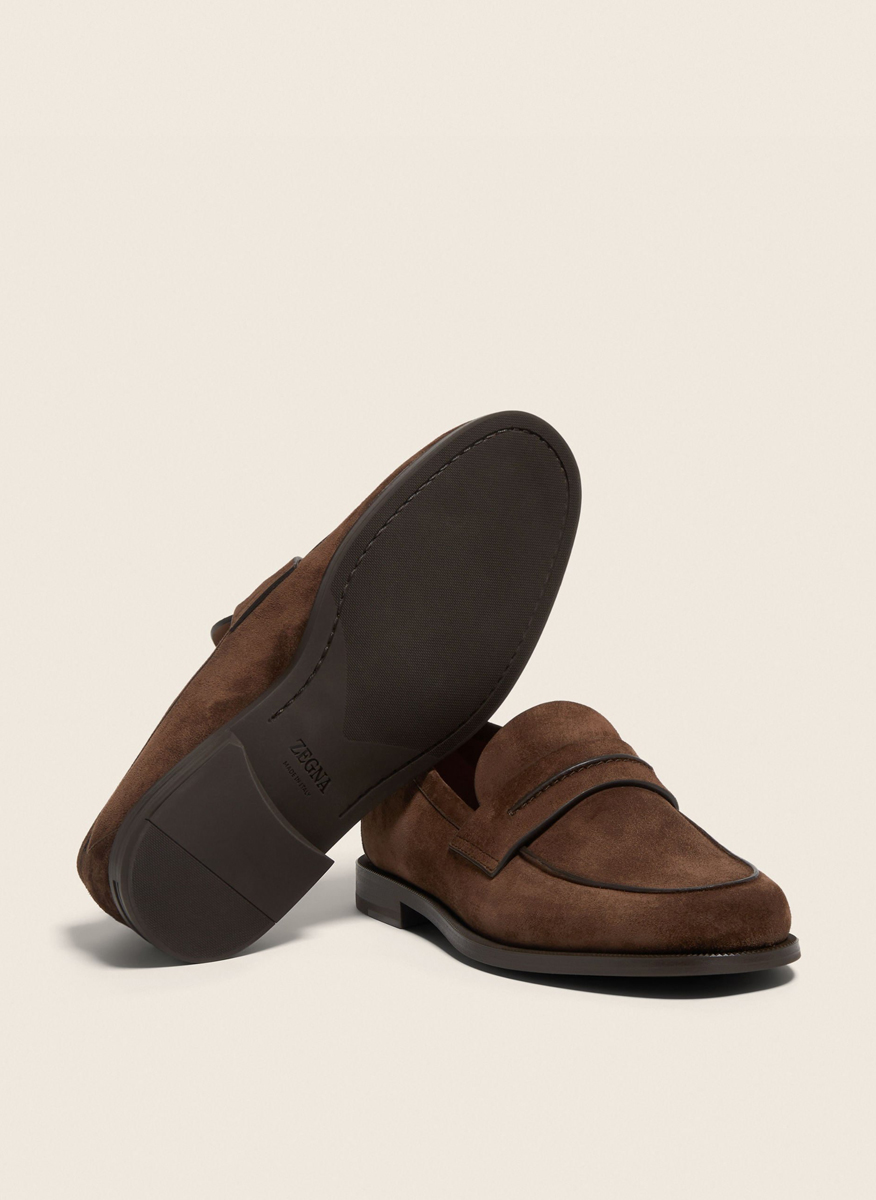 Велурени мокасини 'Corso' Zegna