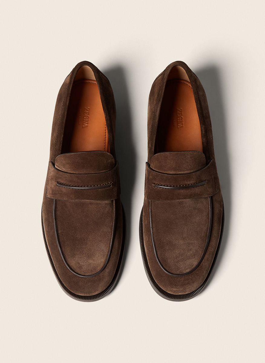 Велурени мокасини 'Corso' Zegna