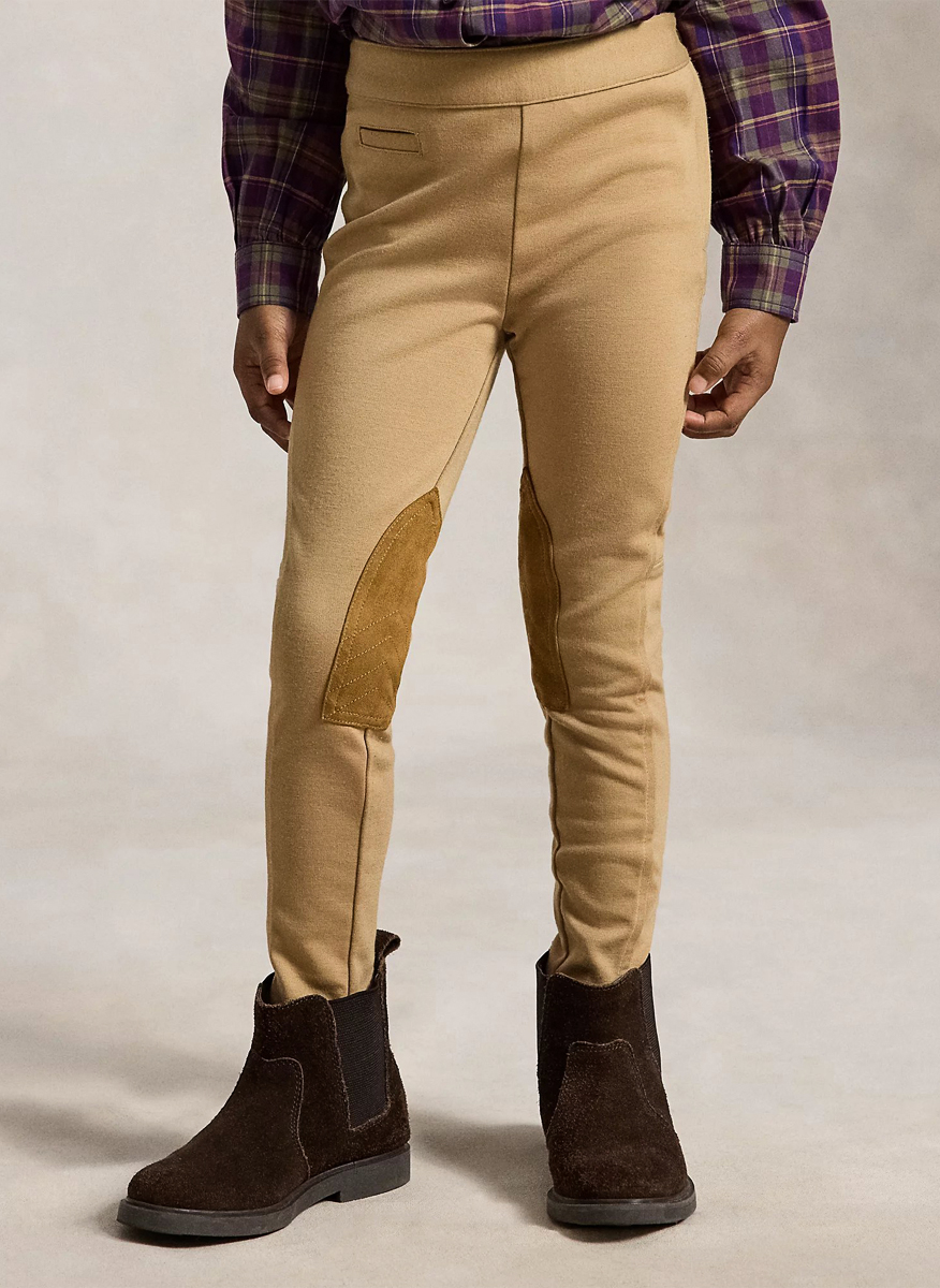 Клин с детайли от велур Ralph Lauren Kids 2-7