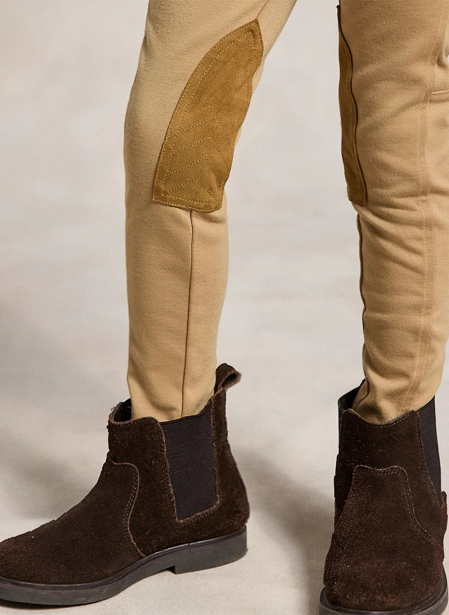 Клин с детайли от велур Ralph Lauren Kids 2-7