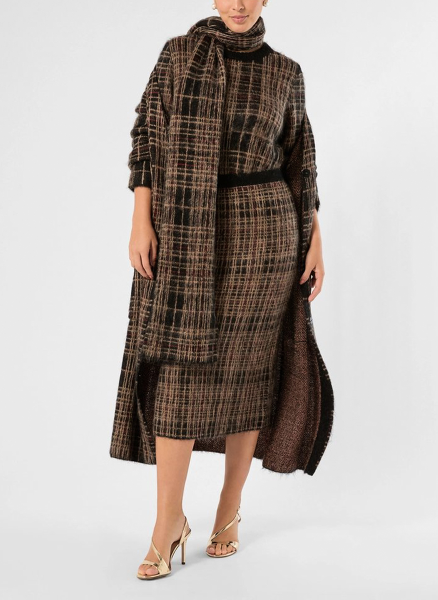 Marina Rinaldi Mrnfiamma jacquard midi skirt