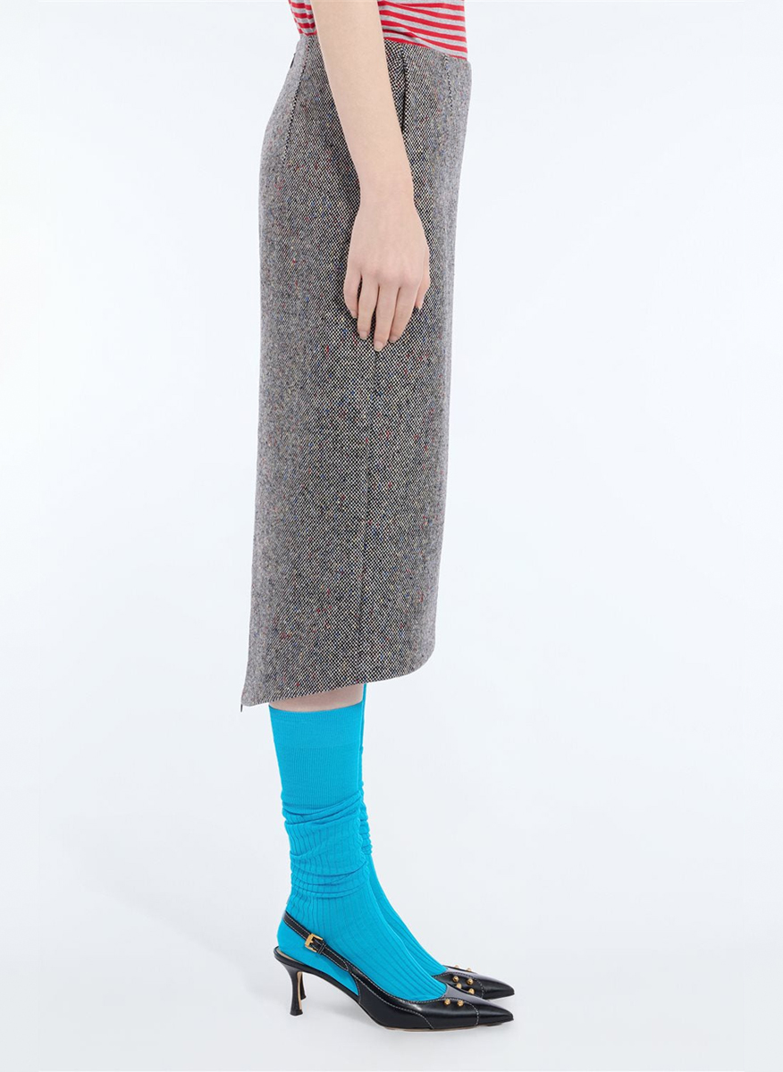 No21 tweed midi skirt
