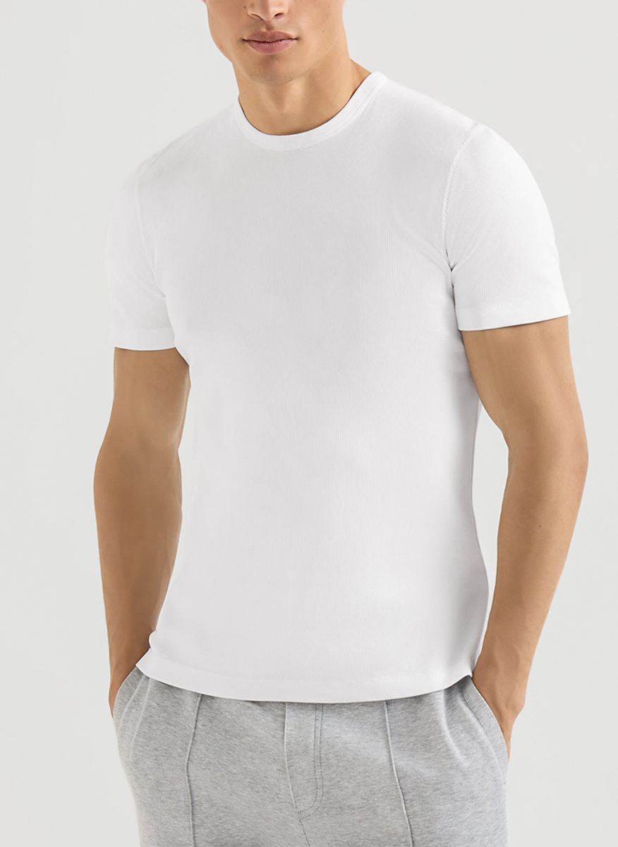 Brunello Cucinelli ribbed t-shirt