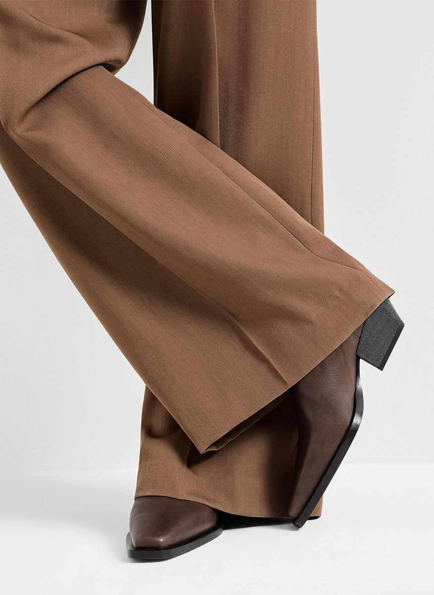 Brunello Cucinelli leather boots with monili